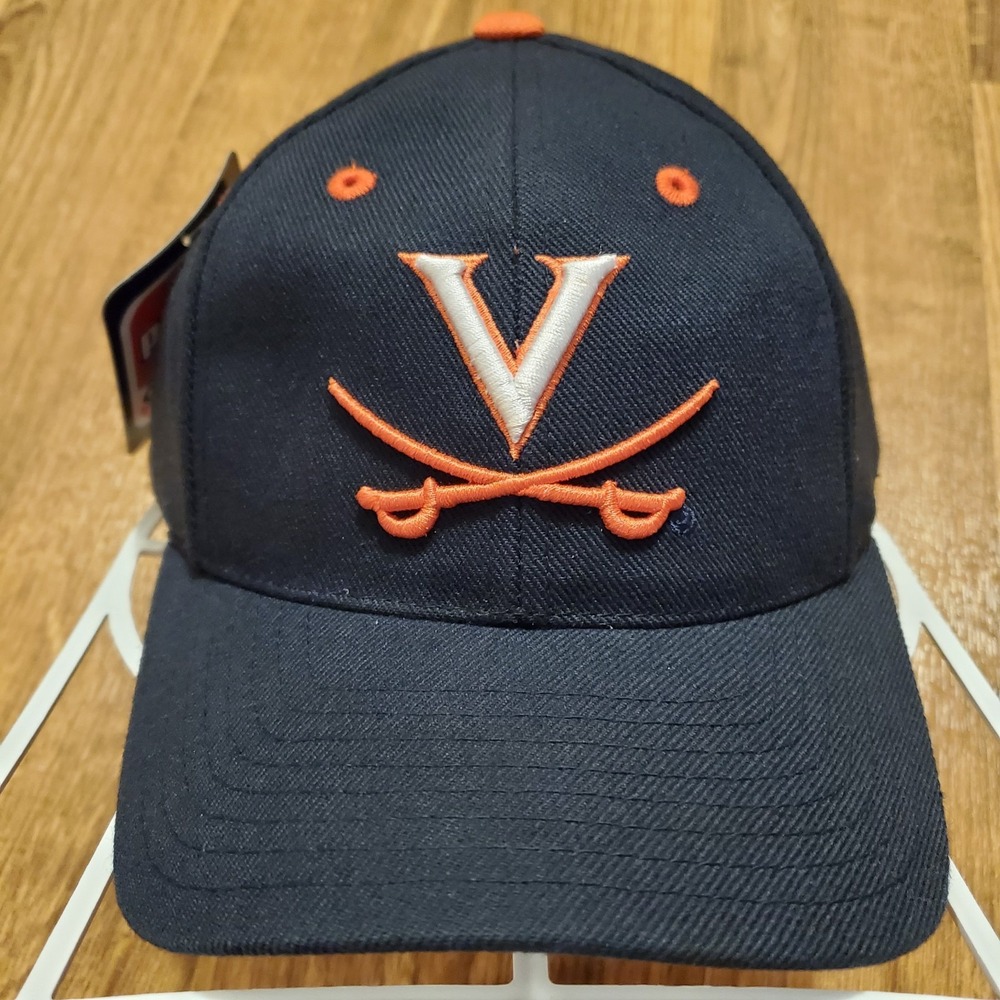 Vintage Virginia Cavaliers Hat Cap Snapback Adult Blue Orange Football‎ Puma